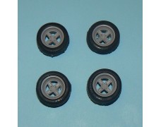 Wheels + tyres ( tarmac ) – Enkei / 4 pcs / for Nissan 240RS 1/24